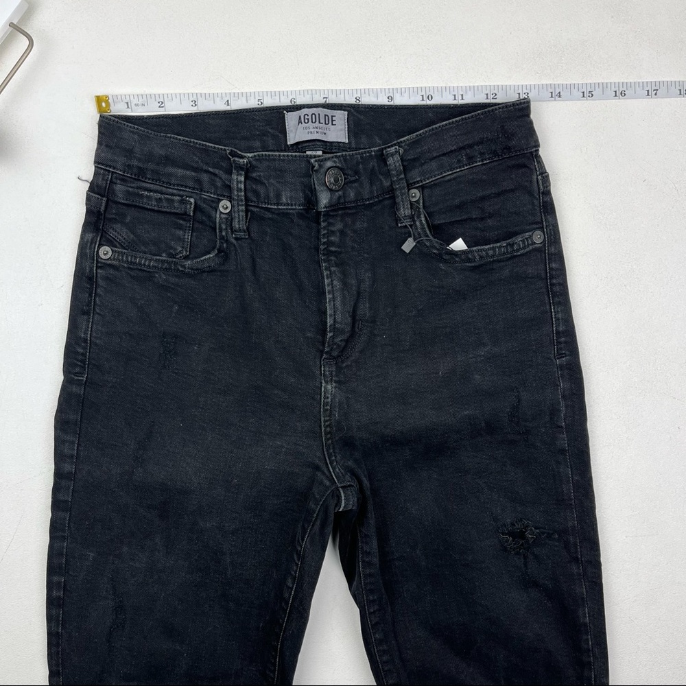 AGOLDE Sophie High Rise Skinny Crop in Harlow Destructed - Picture 3 of 8